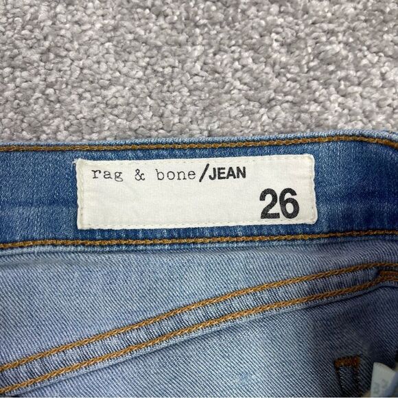 Rag & Bone Capri Jeans Women’s 26 Blue Skinny Low Rise Medium Wash Denim Stretch - Picture 5 of 14